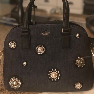 Kate Spade Cameron St Embellished Denim Satchel